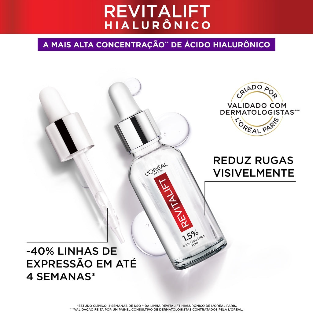 Sérum Preenchedor Facial Anti-idade L'Oréal Paris Revitalift Hialurônico, 15ml - Imagem 2