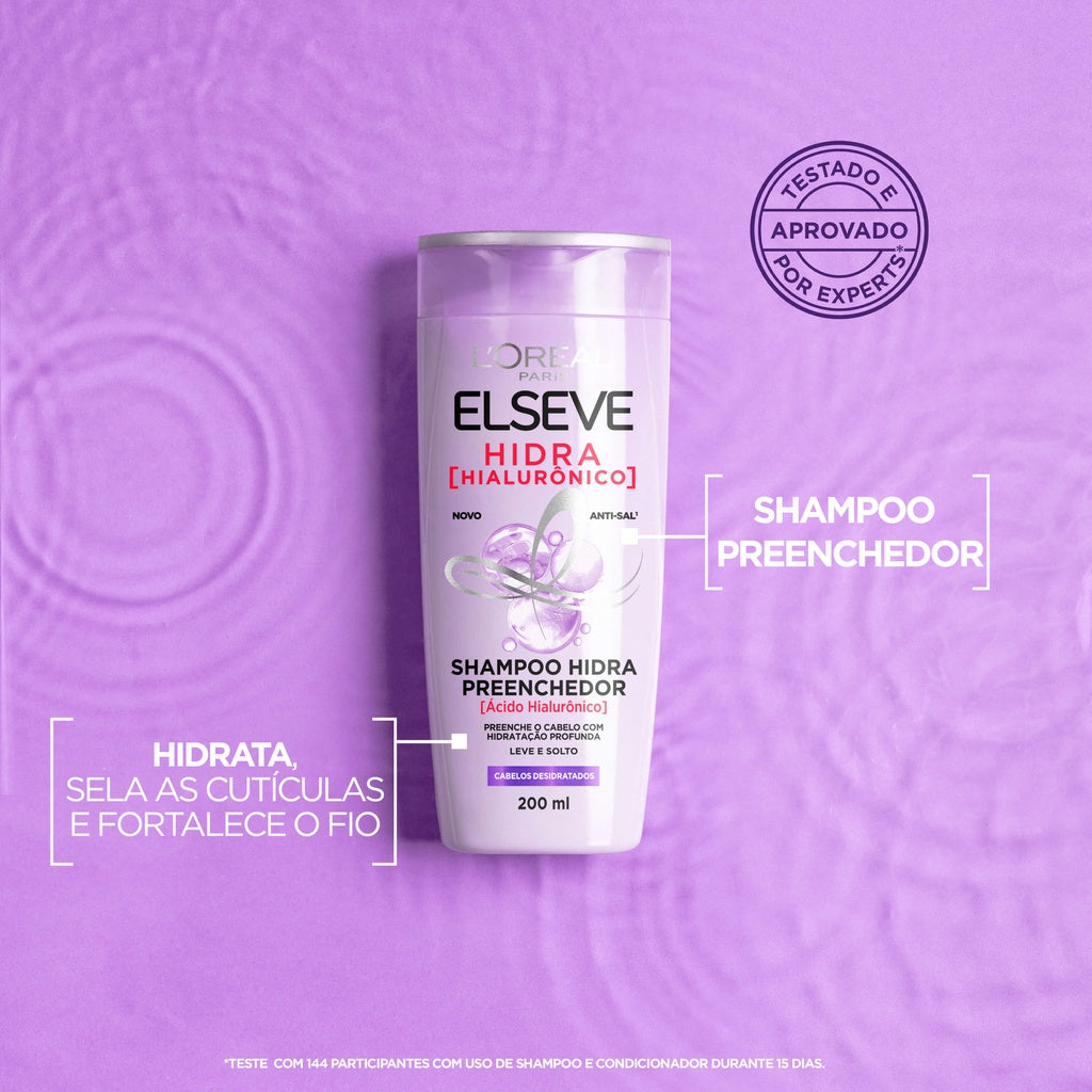 Shampoo Preenchedor L'Oréal Paris Elseve Hidra Hialurônico 400ml - Imagem 2