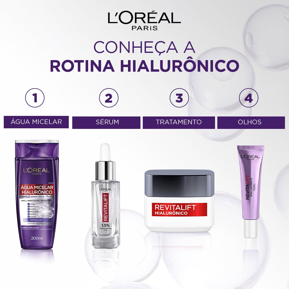 Hidratante Facial Anti-idade L'Oréal Paris Revitalift Hialurônico Diurno FPS 20, 49g - Imagem 3