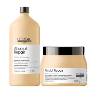 Kit L'oréal Absolut Gold Quinoa Shampoo 1,5L e Máscara