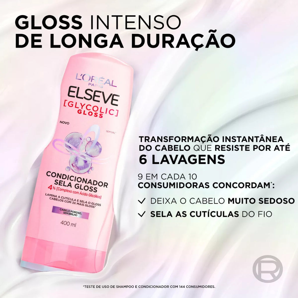 Condicionador L'Oréal Paris Elseve Glycolic Gloss 400ml - Imagem 4