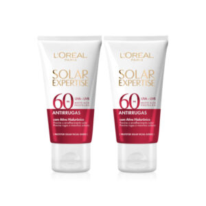 Kit 02 Protetor Solar Facial L'Oréal Paris Solar Expertise Antirrugas FPS 60, 40g