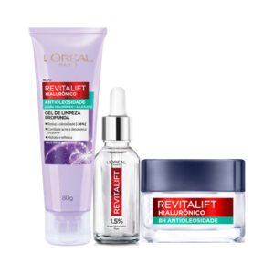 Kit Gel de Limpeza 80g + Creme Antioleosidade 49g + Sérum Anti-Idade 15ml