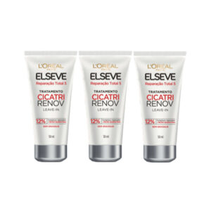 Kit 3 Leave-in Reparação Total 5 Loreal Elseve Cicatri Renov 50ml