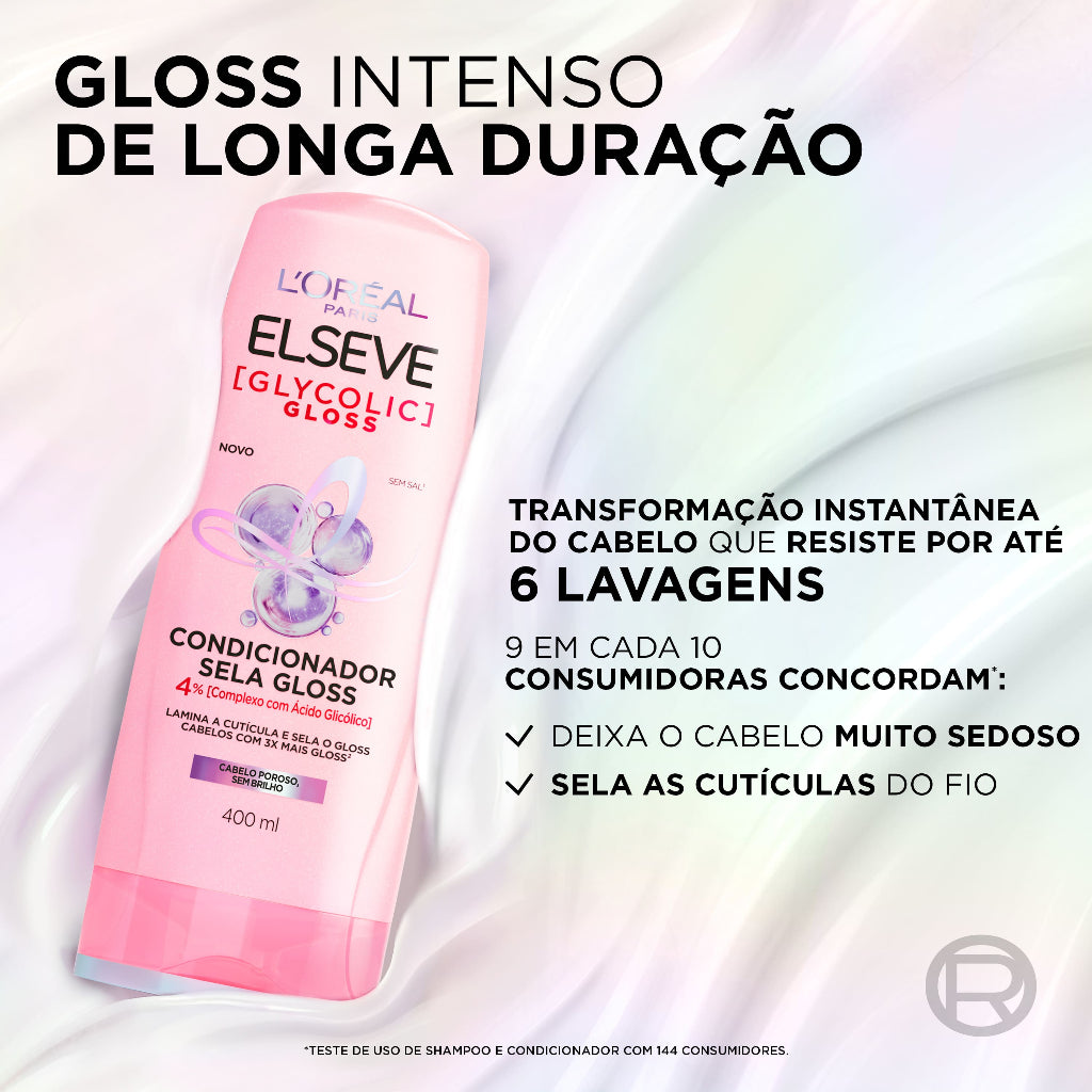 Kit Glycolic Gloss - Shampoo 400ml + Condicionador 400ml + Acidificante + Sérum - Imagem 3