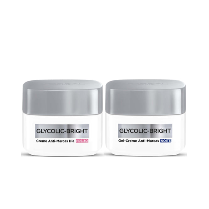Kit Glycolic Bright Creme Anti-marcas dia + Creme Anti-marcas noite