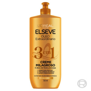 Creme Milagroso 3 em 1 Elseve Óleo Extraordinário 500ml