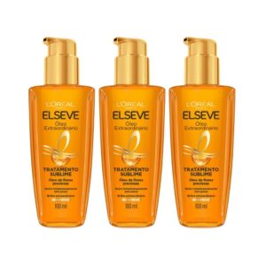 Kit 3 Óleos Extraordinarios para Cabelos Elseve Loreal Paris, 100ml