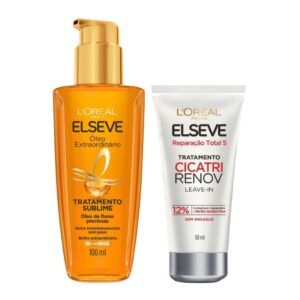 Kit Cicatri Renov 50ml + Óleo para Cabelos Elseve Loreal Paris 100ml