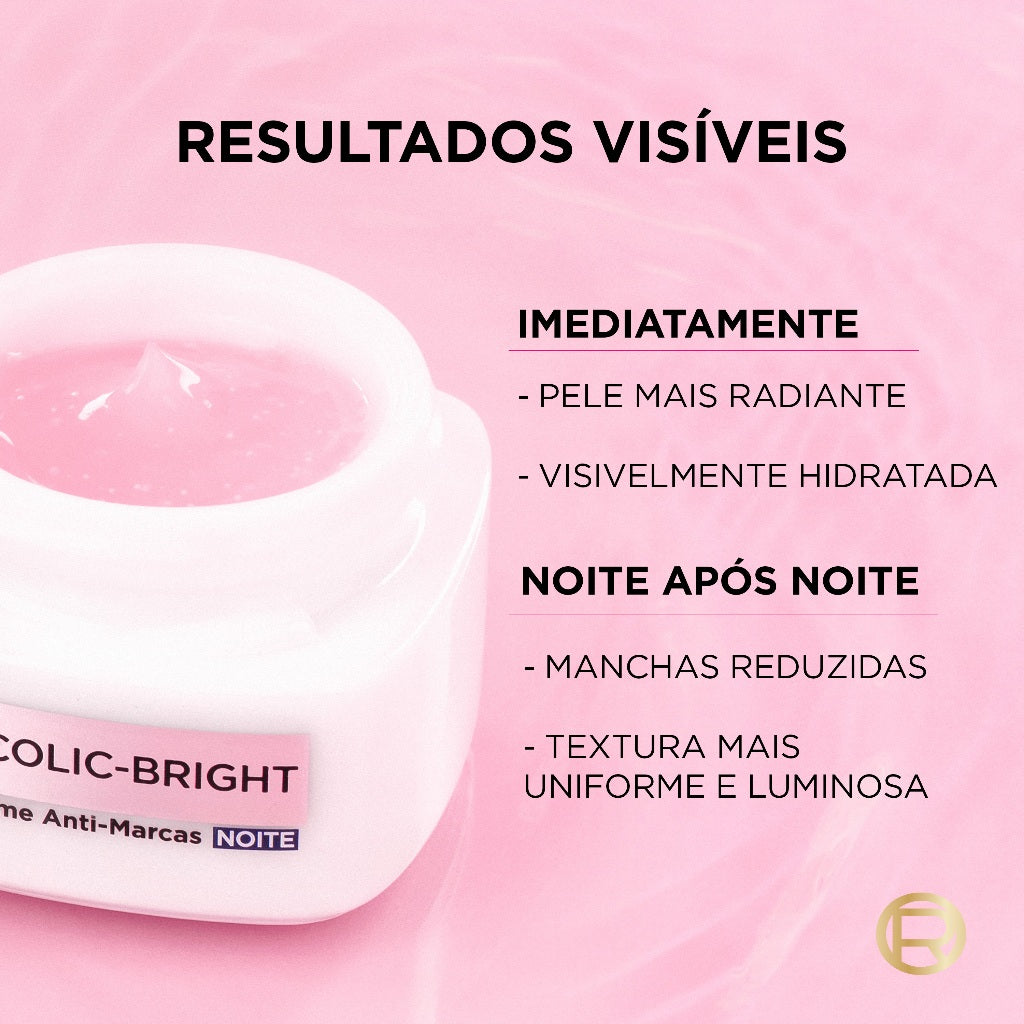 Gel Creme Anti-Marcas Noite Glycolic-Bright L'Oréal Paris 49g - Imagem 3