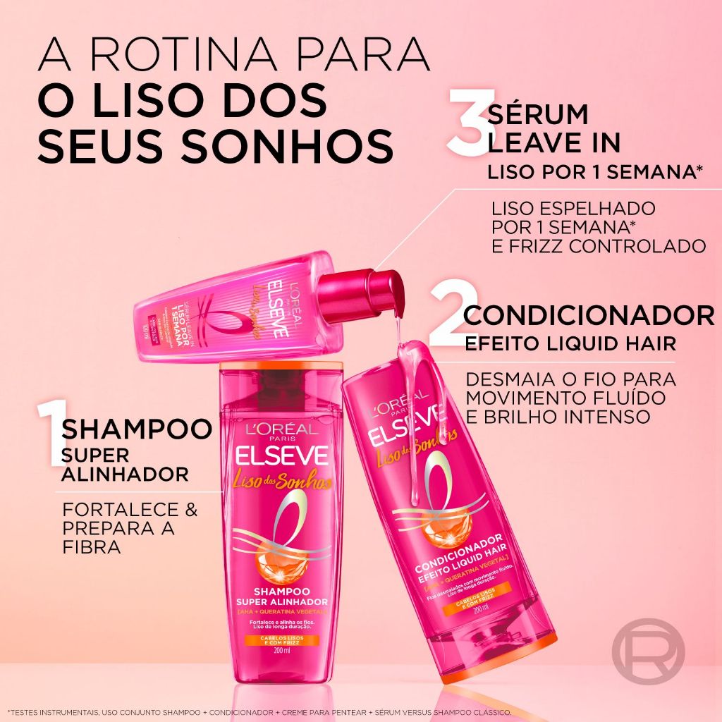 Kit Elseve L'Oréal Paris 2 Sérum Liso dos Sonhos - 100ml - Imagem 3