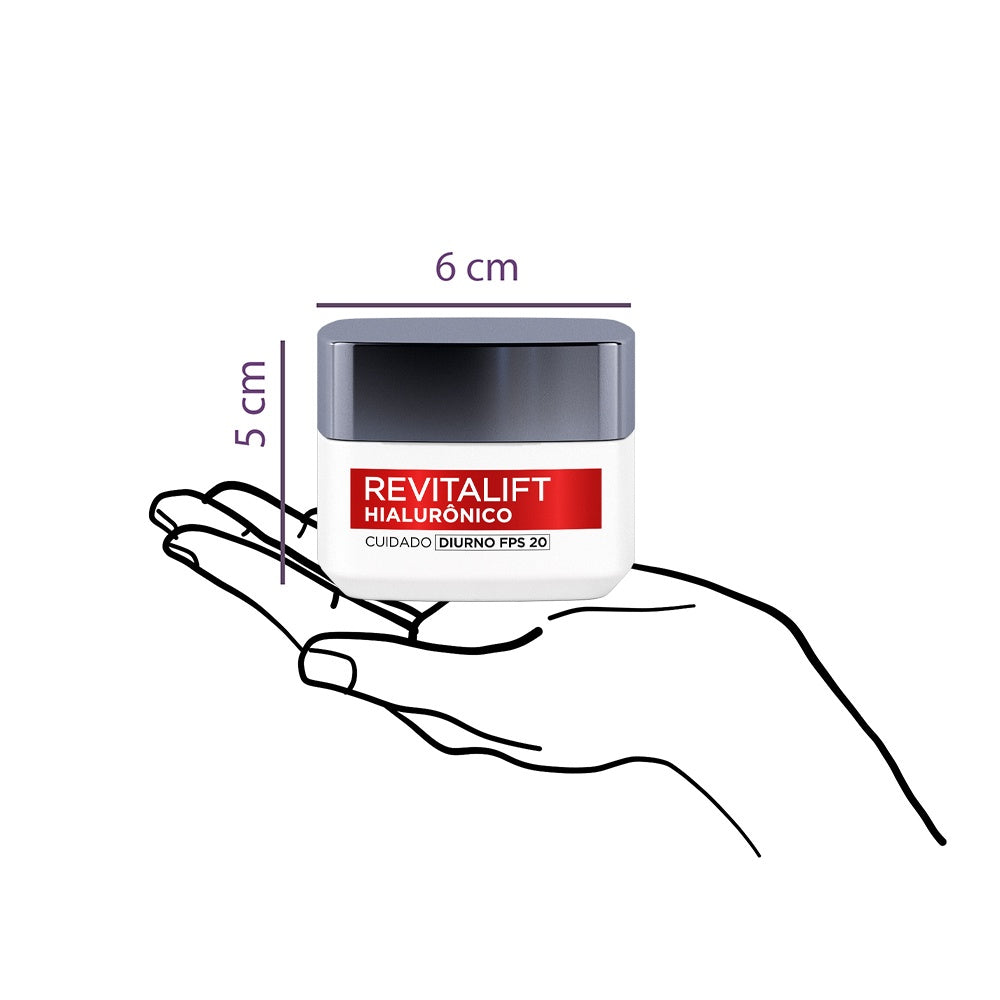 Hidratante Facial Anti-idade L'Oréal Paris Revitalift Hialurônico Diurno FPS 20, 49g - Imagem 2