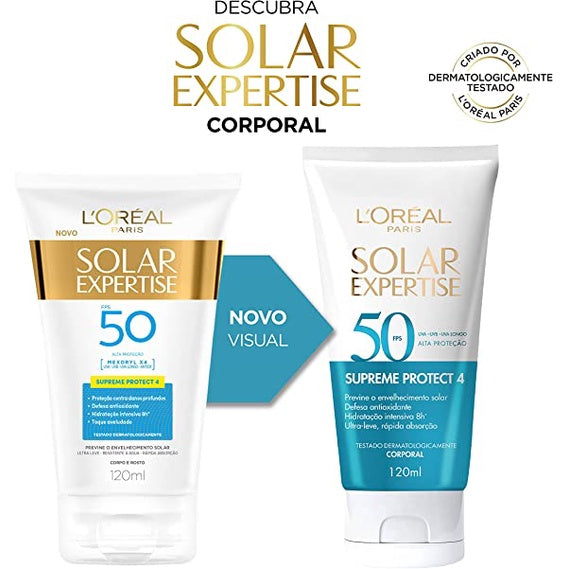 Protetor Solar Corporal L'Oréal Paris Solar Expertise Supreme Protect 4 FPS 50, 120 ml - Imagem 2
